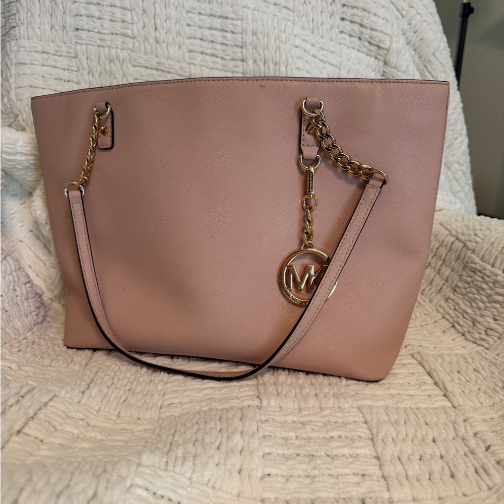 Michael Kors Blush Tote with Gold Accents